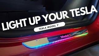 Upgrade Your Tesla with Illuminated Door Sills! Full Install & Review