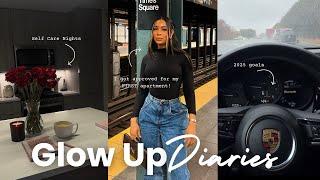 GLOW UP DIARIES| i got approved for my FIRST apartment, setting 2025 *glow up* goals,  /LIFE UPDATE/