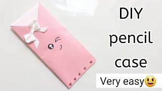 DIY paper pencil case|Paper pencil box|DIY school supplies|Easy pencil box|DIY easy paper pencil box