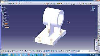 CATIA V5  - Basic Part design tutorial with audio