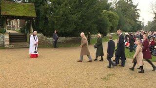 King Charles, Queen Camilla, members of the royal family arrive for Christmas Day service | AFP