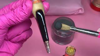 HOW TO: Sculpted Acrylic Application using Black Acrylic Powder | Nail Tutorial | beautyxmaira