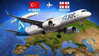 Istambul  Tbilisi / სტამბოლი  თბილისი (Ajet Boing 737-800)