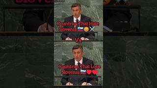 Countries That Hate Vs Love Slovenia  #shorts #shortvideo  #countries #president