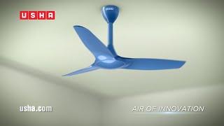 USHA Heleous 1220mm Premium BLDC Ceiling Fan with Rust Free ABS Blades and RF Remote (Imperial Blue)