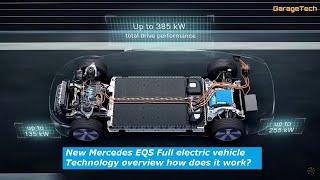 New Mercedes EQS full electric vehicle with up to 700km range, overview battery and electric motors