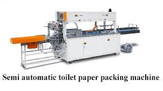 Semi automatic toilet tissue paper multi rolls packing machine