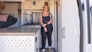 She NAILED IT ON 2nd VAN CONVERSION | Seasoned SOLO FEMALE vanlifer’s INCREDIBLE self-build CAMPER 