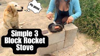 3 Block Rocket Stove Build