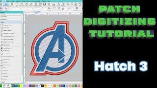 Hatch 3 Patch Digitizing Tutorial - Avengers Logo