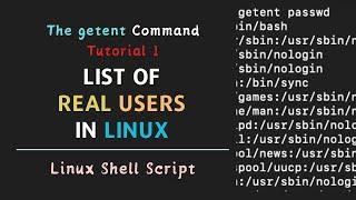 Bash Script: How to Find List of All Real Users in Linux