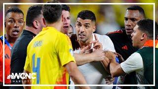 Uruguay players enter stands as fans fight after Copa America loss to Colombia