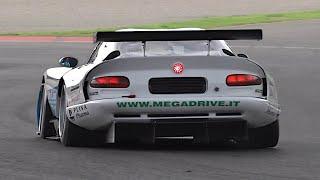 The Chrysler/Dodge Viper GTS-R GT1 iconic V10 engine sound | OnBoard, Start Up & raw sound clips!