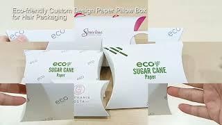 Custom Hair Extensions/Wigs Packaging Box/Paper Pillow Box by SUN NATURE