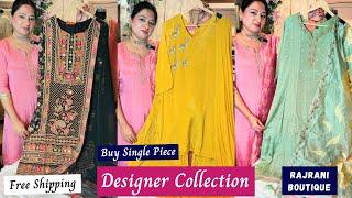 Designer Boutique Suits - Muslin Suits - Cotton Suits - Free Shipping - Rajrani Boutique