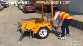 OPTRAFFIC 25 LAMPS SKID ARROW BOARD TRAILER