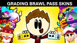 GRADING all 67 BRAWL PASS skins in Brawl Stars! - Ranking Video