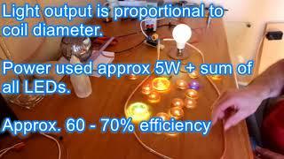 Wireless LED lights, resonant magnetic induction