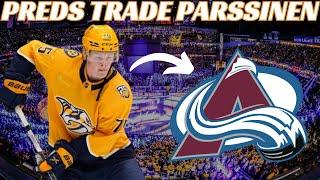 Breaking News: NHL Trade - Preds Trade Jusso Parssinen to Avalanche