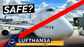 SAFETY LAPSE on LUFTHANSA  BUSINESS CLASS on a 747  Frankfurt  Bengaluru  Ambivalent Crew