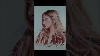 (Short) ROSÉ - BLACKPINK- Chân dung màu (Gouache) (Portrait Color) - Trung Nhan #shorts #blackpink