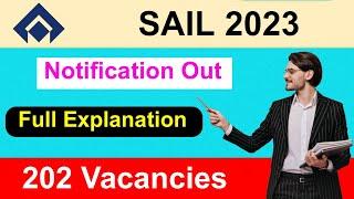 SAIL Recruitment 2023 | Notification Out | Full Detail Explained | MDE