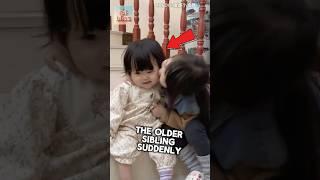 Adorable Little Girl Got Kissed by Her Sibling, Her Reaction Is Hilarious! ️ #shorts
