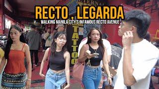 Beautiful Scene in Recto to Legarda Walking tour! MANILA PHILIPPINES [4K]