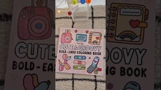 Sunnie Creative - Cute and Groovy bold easy coloring  book - asmr coloring markers - Jeans