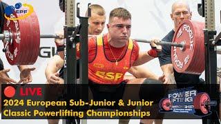  LIVE: Men Jr 120 - 120+ kg - European Sub-Junior & Junior Classic Powerlifting Championships 2024