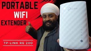 Portable WiFi Range Extender Tplink Re200 One Mesh Signal Speed Testing Setup Review in Hindi