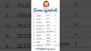 some symbols | pragya study studio | important symbols with name and sign