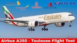 AIRBUS A350 Compilation, with Ethiopian -1000, Emirates, Korean Air, Delta...Toulouse Factory (2024)