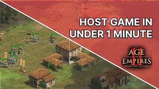 The Age of Empires Multiplayer with friends: Host game against AI