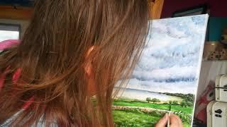 painting Drumburn Viewpoint in Acrylics