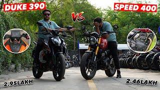 KTM Duke 390 ( Cruise Control ) vs Triumph Speed 400 Comparision ️️| Which One Should You Buy?"