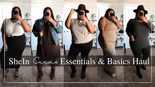 HUGE SheIn Curve Essentials & Basics Haul | 11 Plus Size SheIn Outfit Ideas | Plus Size Fashion