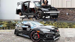 Incredible Rebuild of a Totaled Civic Type R in 20 Minutes!