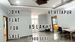 3bhk flat for sale at Attapur happy homes colony 1900sft (price:-85lakhs)8317535864. (Code:-043)