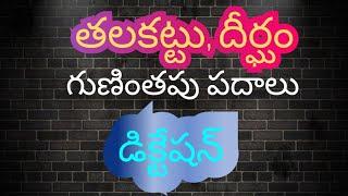 Telugu Dictation Words||తలకట్టు, దీర్గం పదాలు డిక్టేషన్.