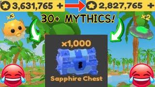 I Opened 1,000 Sapphire Chests on Super Golf *30+ MYTHICS*