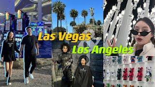 【Vlog#03】美西之行｜LA美食推荐 偶遇明星合影｜Vegas新酒店体验｜头疗好爽