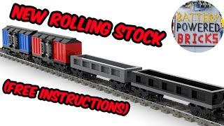 New Lego rolling stock!  Simple boxcars and gondolas