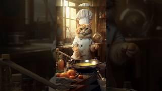 Ginger Cat Making Some Food catmemes, cat, funny, shorts, fyp, tiktok, meme, gingercat, ai, aiart