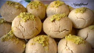 طرز تهیه ی قرابیه ی اَرده فقط با4 قلم مواد بدون نیاز به همزن،فوق العاده خوشمزه و سادهTahini Qurabiya