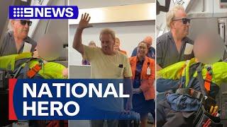 Passenger hailed as national hero after Avalon Airport incident | 9 News Australia