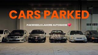 Saturday Night SCENE Cars parked for Lahore AUTOSHOW 2024