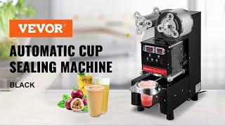 VEVOR Electric Automatic Bubble Tea Cup Sealer Commercial Sealing Machine 500+ Cups/hr