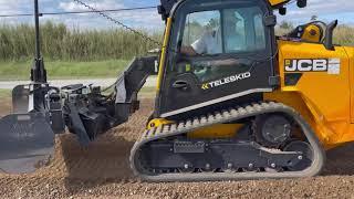 David's Dozer V-Loc System || JCB Teleskid Grading With The V-Loc Blade!