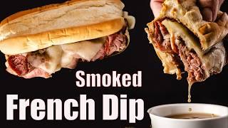 Smoked Prime Rib French Dip Sandwiches with Homemade Au Jus!